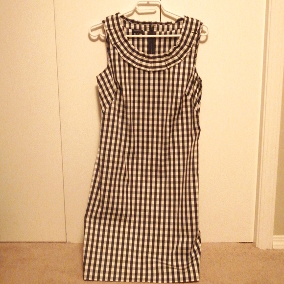 Talbots black and white checkered summer dress - Picture 1 of 3